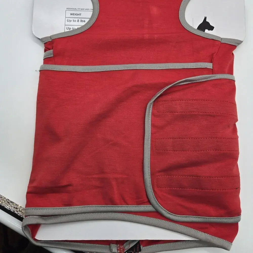 NCAA OHIO STATE BUCKEYES OSU Dog Anxiety Shirt Calming Soothing Vest LARGE NEW!